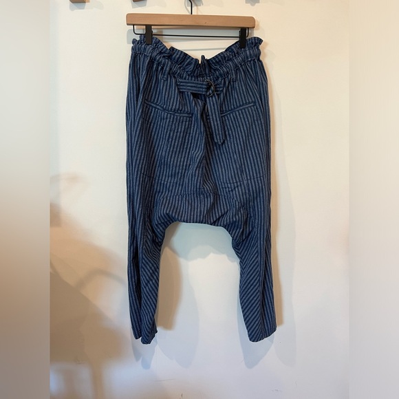 Free People Drop-Crotch Drawstring Striped Pants - Picture 3 of 3